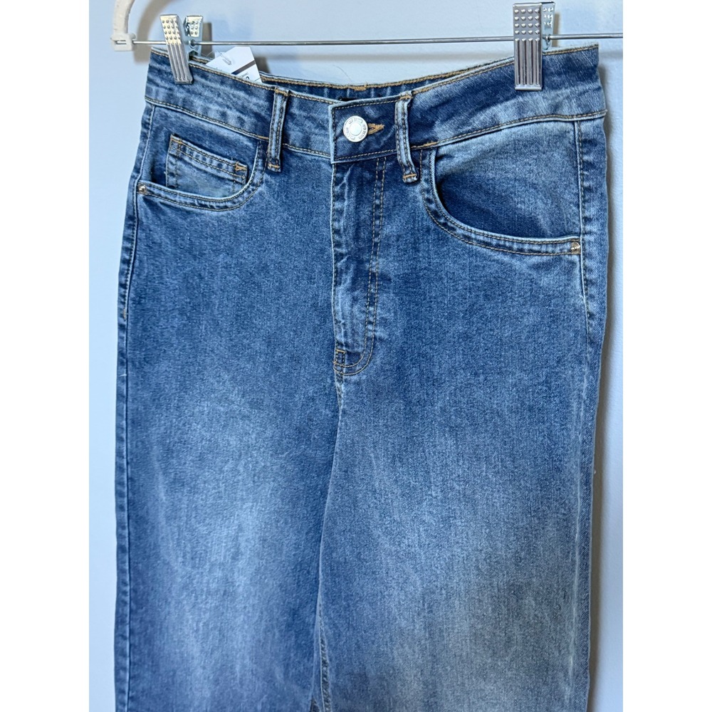 RIO Wide Leg Jeans Women's Size S Blue Denim High Rise Trousers Pants NWT - Picture 2 of 9